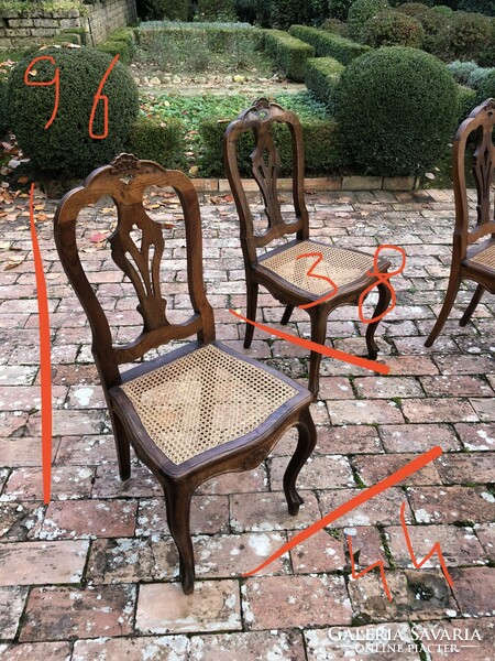 Neobarokk székek nád szövéssel