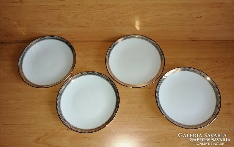 Bavaria mitterteich porcelain gold-edged small plate 4 pieces in one 19.8 cm (2p)