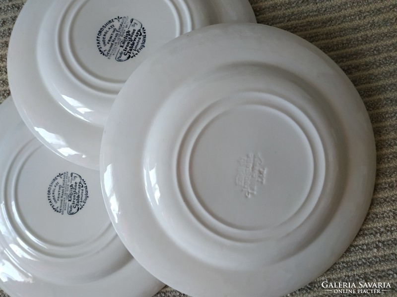 English brown castle pattern porcelain small plate set