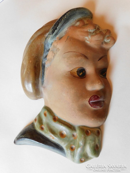 Dr rank art deco wall ceramic heads (1920-39)