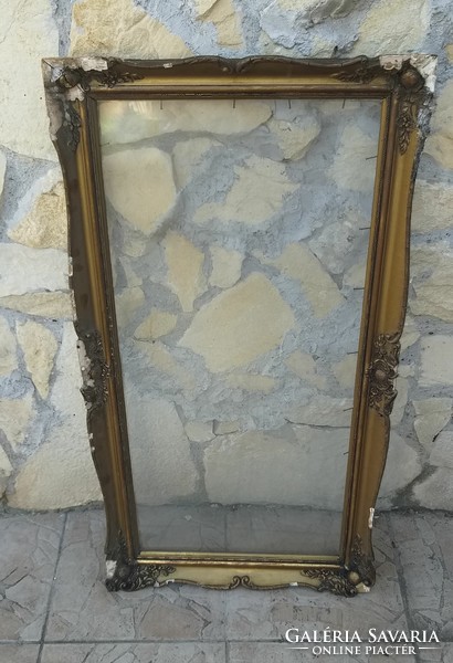 Antique glazed blondel frame 45 cm x 88 cm