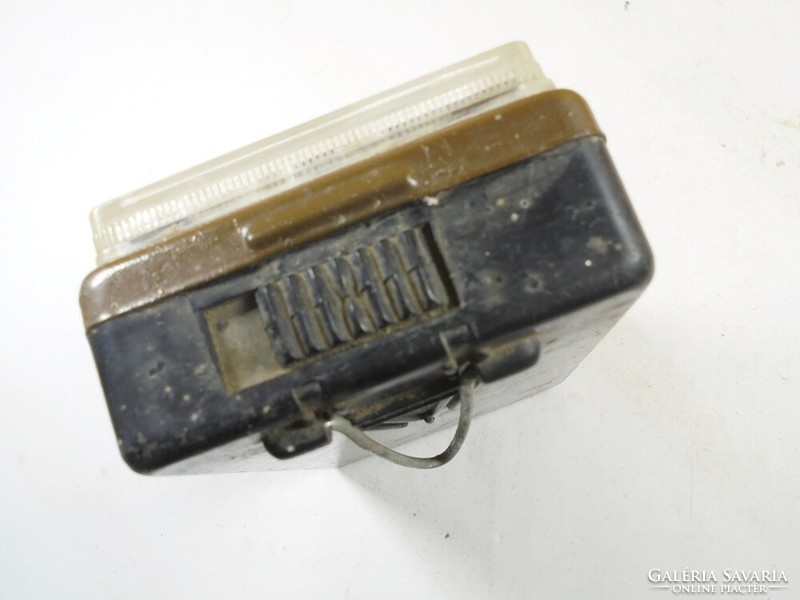 Old retro portable flashlight flashlight flat approx. 1970s