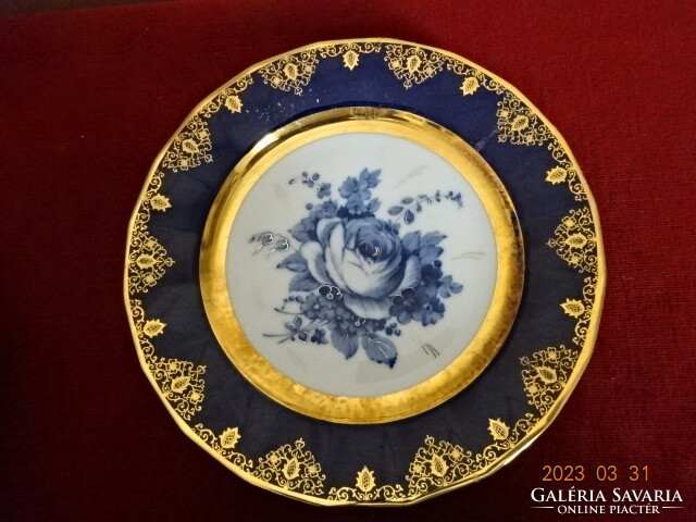 Bohemia Czechoslovak porcelain cake bowl, diameter 24.5 cm. Jokai.