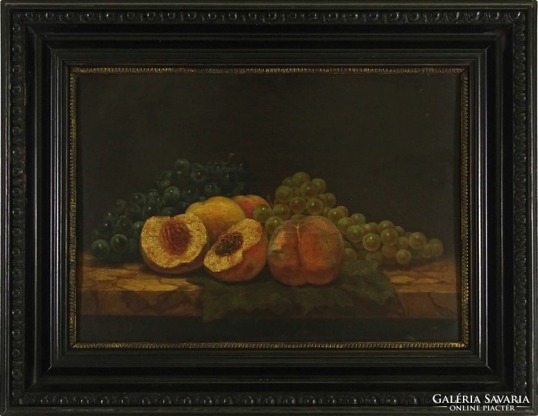 1M618 Longin : Asztali gyümölcs csendélet 1865