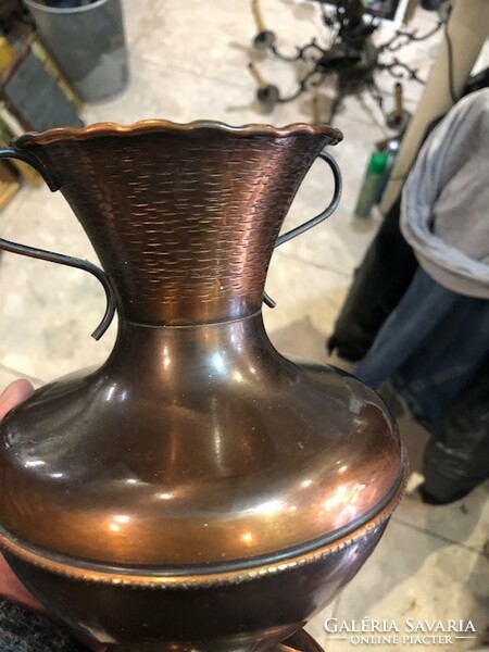 Copper flower vase, height 26 cm flawless beauty.