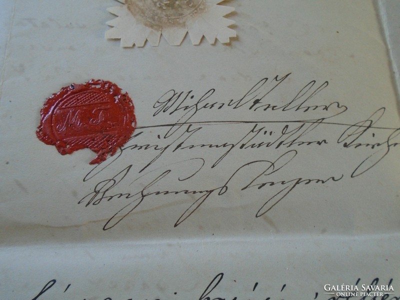 Za426.14 Old document - foundation fundatio gundileg 1846 - József Kunst - Ignácz Muchay