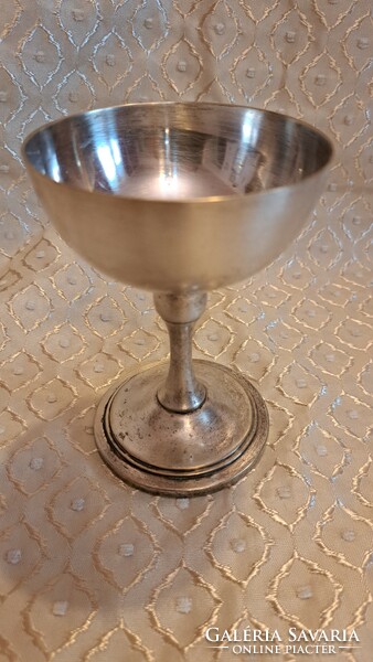 Ritka ezüstözött kehely, pohár (M3554)