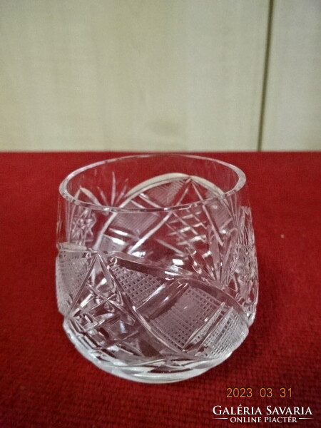 Polished glass liqueur crystal glass, five pieces. Jokai.