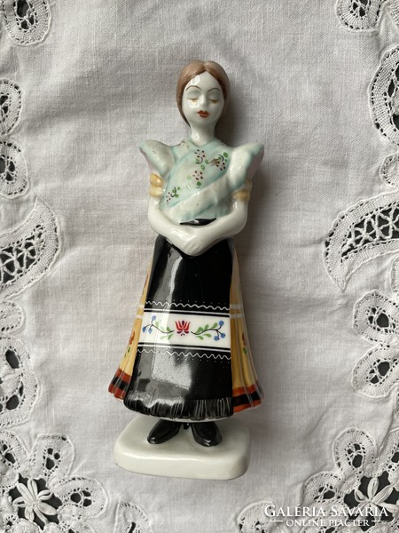 Hollóháza folk costume girl in flawless, beautiful condition