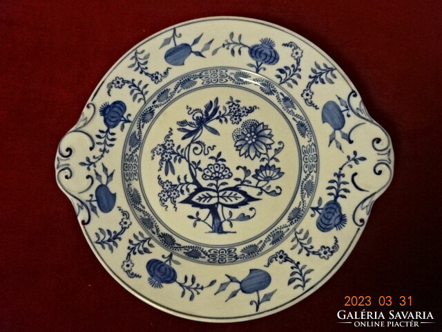 Willeroy & Boch German porcelain, antique, onion-patterned cake plate. Jokai.