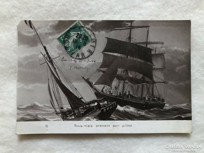 Antik hajós képeslap - 1914                                        -2.
