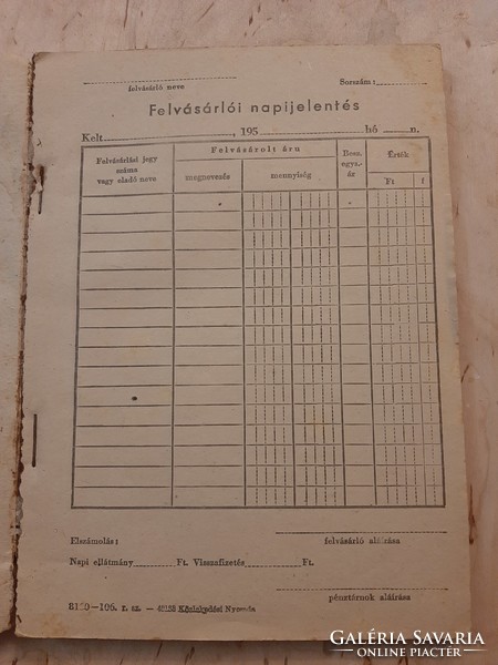 Buyer's daily report from 1950 is an old block from the past
