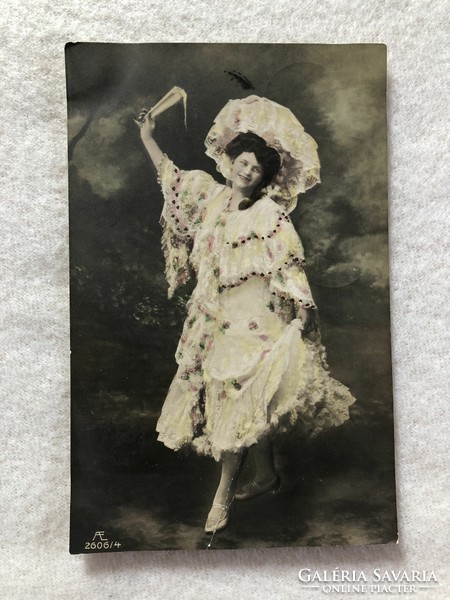 Antik színezett képeslap  -  1908