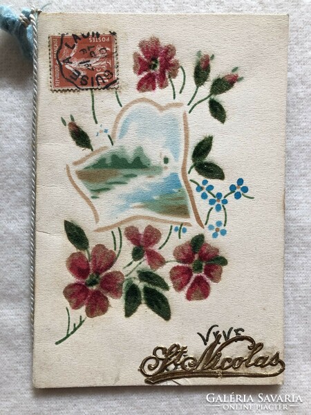 Antique embossed postcard - post office clean