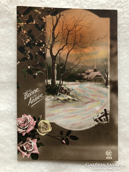 Antique colored postcard - 1922 -2.
