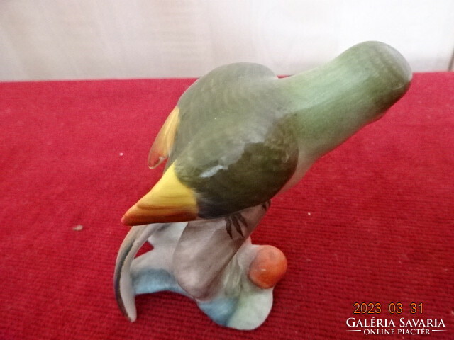 Herend porcelain figurine, hand-painted bird, height 7.5 cm. Jokai.