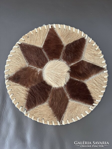 Cowhide tablecloth or placemat for home decoration