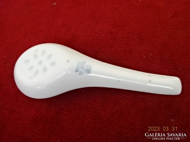 Chinese porcelain spoon, gold border, length 14 cm. Jokai.