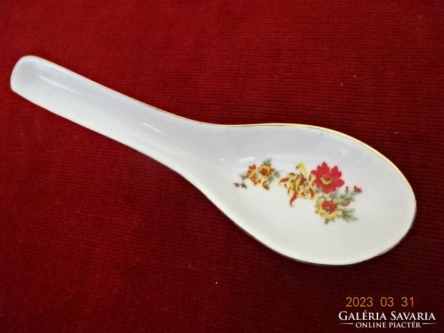 Chinese porcelain spoon, flower pattern. Jokai.
