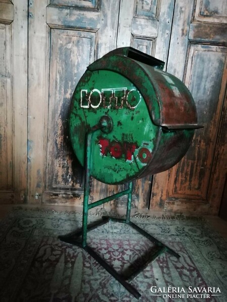 Toto-lotto slip collection wheel, retro, decoration from the 1960s, in preserved condition