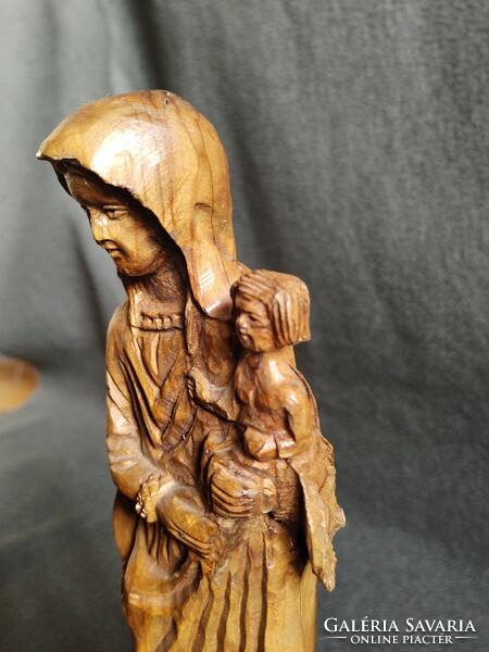 Mary with baby Jesus, religious, church wooden statue