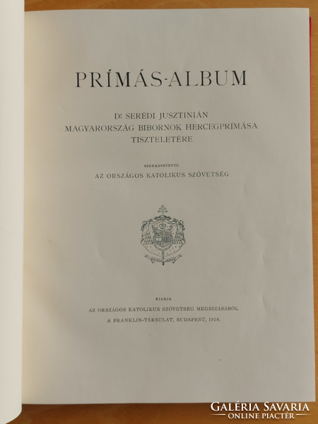 Primás album. Dr. Jústinián Serédi 1928