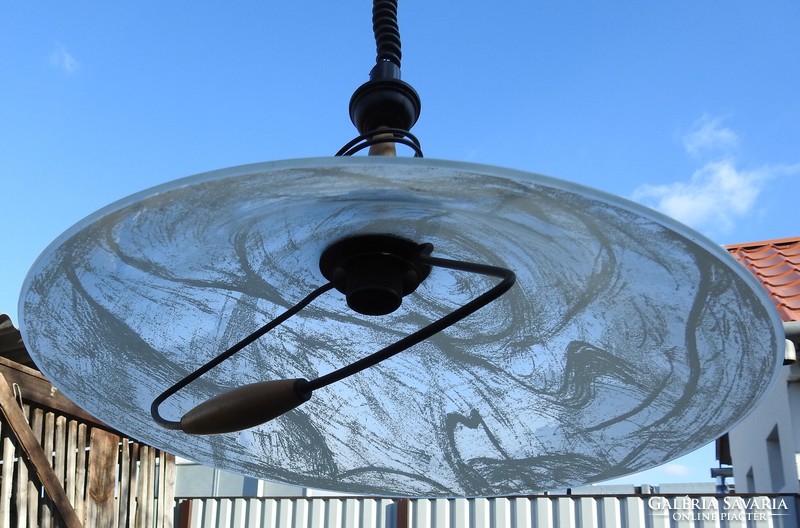 Modern nagyméretű vastag üvegbúrás függő lámpa