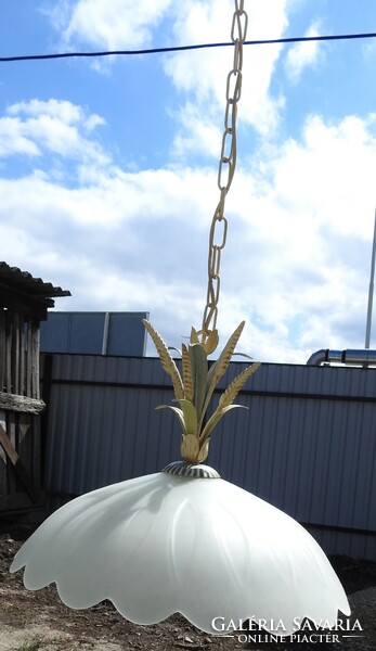 Large flower-shaped hanging lamp - chandelier