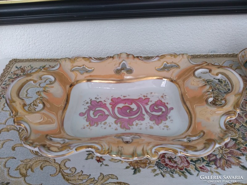 Antik Aich porcelán asztalközép -kínáló 1860-as évekből!