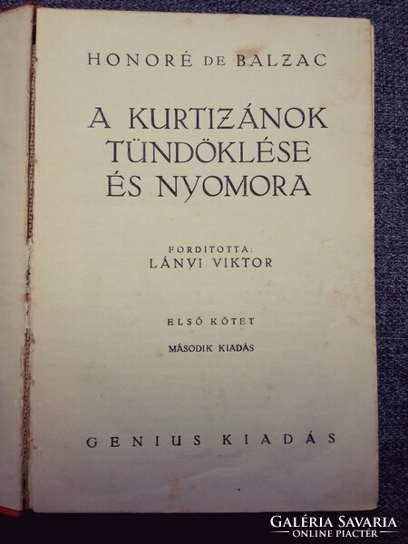 A kurtizánok tündöklése és nyomora I-II. (1929) 2. kiadás