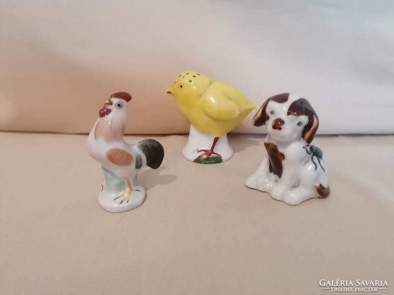 Porcelán házi állatkák külön külön