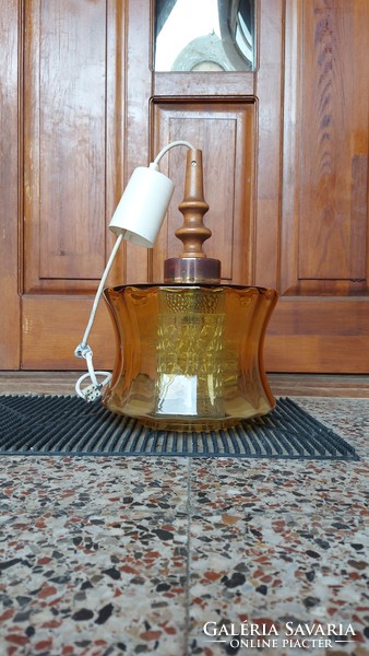 Retro design glass amber ceiling lamp