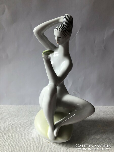 Zsolnay art deco female nude
