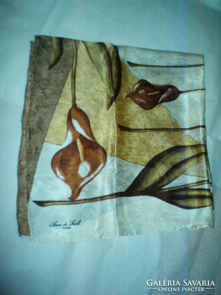 Vintage real silk silk scarf