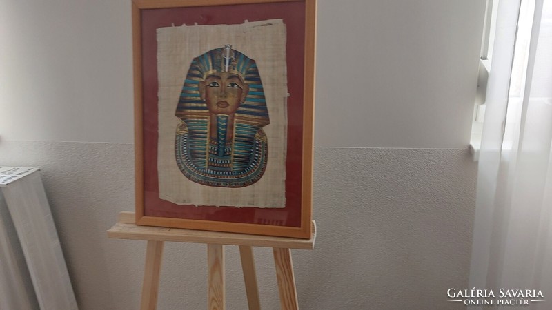 (K) Egyiptomi papiruszkép 44x55 cm kerettel