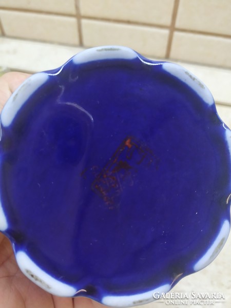 Porcelain, cobalt blue, marked bonbonier for sale!