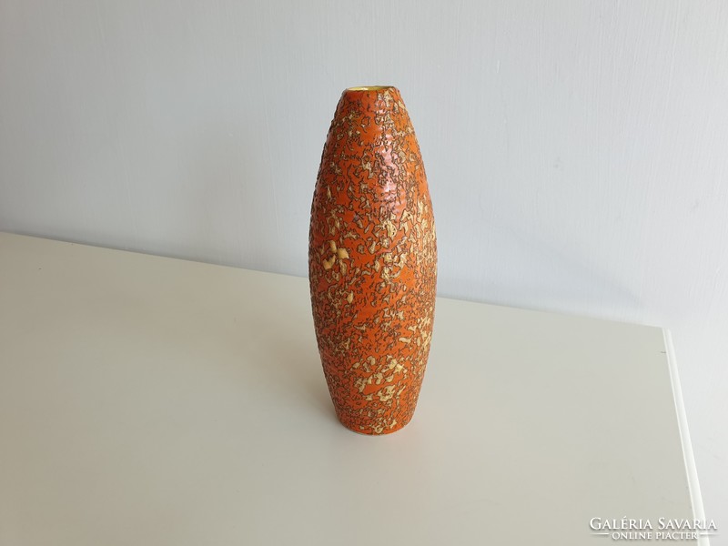 Retro régi kerámia nagy Tófej váza 29,5 cm mid century
