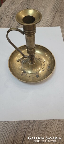 Copper walking candle holder. 14.5 cm.