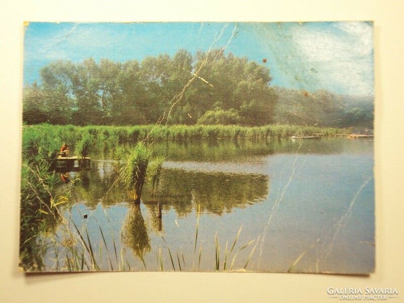 Régi képeslap levelezőlap - Diósjenő horgásztó