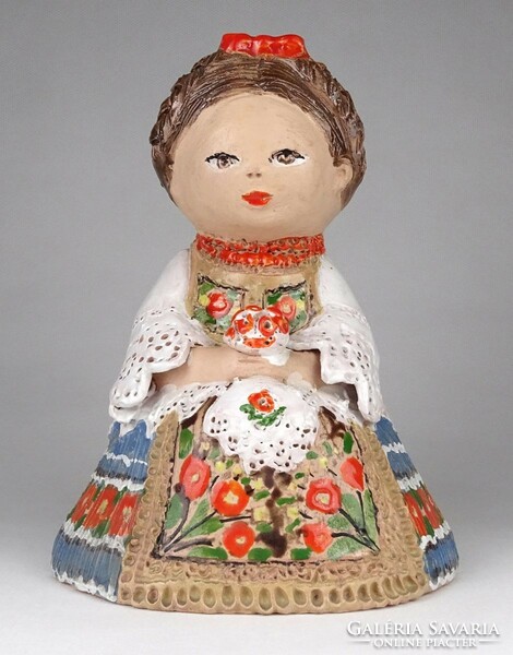 1M524 marked ceramic woman figure in folk costume 19 cm