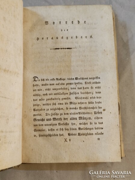 Joseph Eckhel -Régi numizmatikai könyv..Kurzgefaßte Anfangsgründe zur alten Numismatik.1807