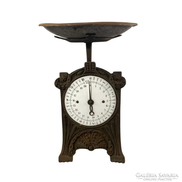 Art Nouveau cast iron clock scale