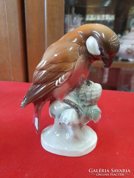 German, Germany katzhütte 1914-1945 hand painted bird, porcelain figurine. 13 Cm.