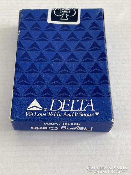 Retro, vintage Delta Airlines légitársaság francia kártya, bontatlan csomagolású