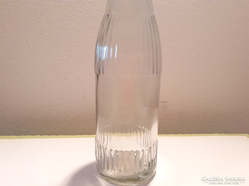 Retro szörpös bordás üveg régi üdítős palack