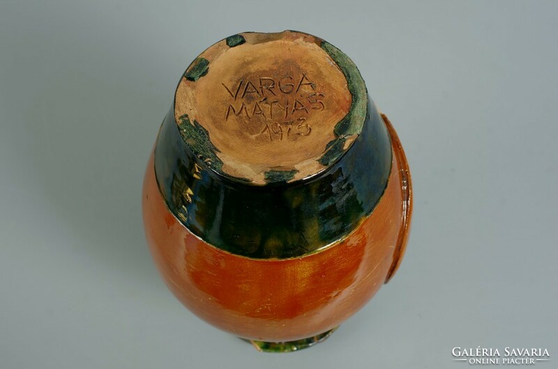 Mátyás Varga ceramic man-shaped vase seg