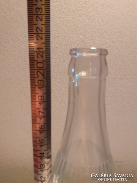 Retro syrup ribbed glass old soda bottle