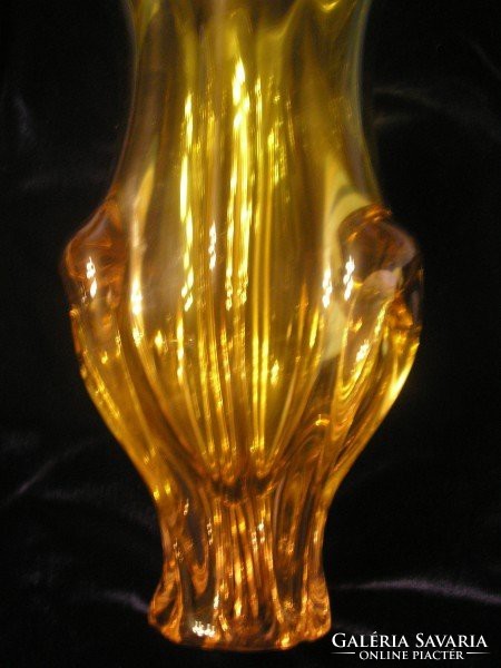 Murano amber .Thick-walled vase rarity 36 cm