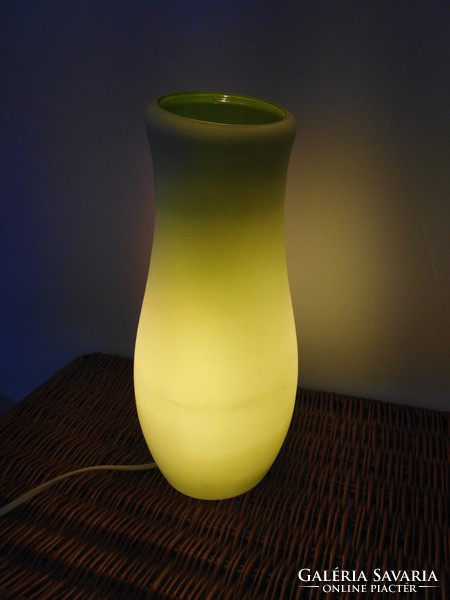 Bauhaus - cool, glass table lamp - green