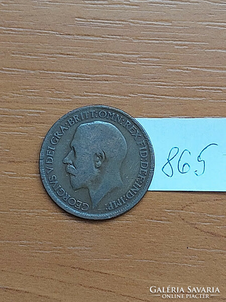 English England 1/2 half penny 1921(?) King george v. 865